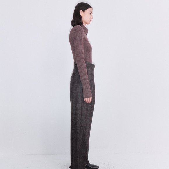 CHICJOC Retro Multi-Color Yarn Knit Sweater with Shirt Collar and Ribbed size 38 - Picture 7 of 15